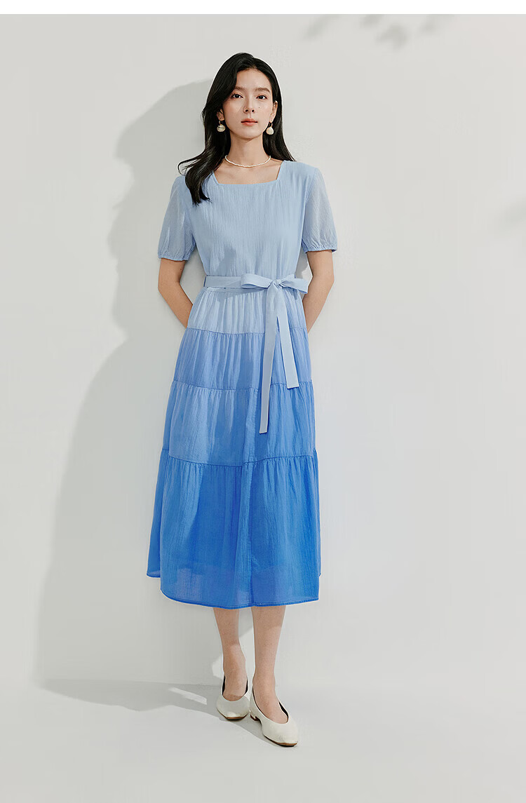 INMAN Gradient Vacation Style Dress 2026 Summer New Loose Long Dress for Women 10